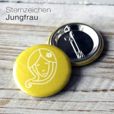 Button Sternzeichen Jungfrau