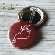 Button Sternzeichen Widder