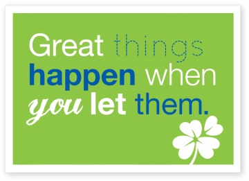 Postkarte Great things ...