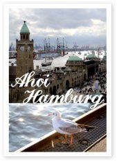 Postkarte Ahoi Hamburg