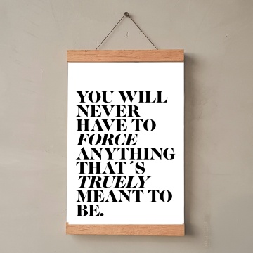 Poster >You will never ...