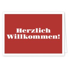 Mini-Klappkarte Herzlich Willkommen