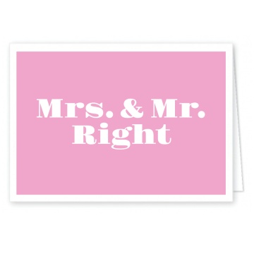 Mini-Klappkarte Mrs. & Mr. Right