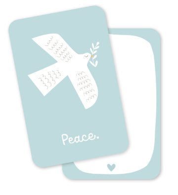 Mini-Postkarte Vogel Peace