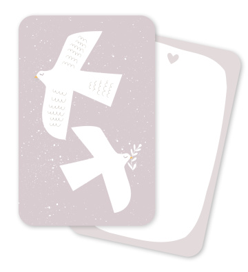 Mini-Postkarte Zwei Vögel